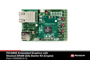 Microchip PIC32MZ Embedded Graphics Stacked DRAM Starter Kit (Crypto)