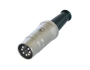 Rean NYS323G 7-polige DIN Male Kabelconnector 270° Verguld