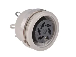 Hirschmann 5-polige DIN Female Paneelmontage Connector 240° Soldeerlippen