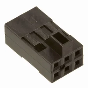 Gold Star Connectors DNCHD254-06B1 Voedingsconnector, 2.54mm Pitch, 6-Pins, Dubbelrijige Behuizing