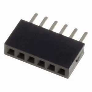 Connfly DS1065-01-1X6S8BV 6-Pins 1.27mm Pitch THT Rechte Vergulde Busconnector
