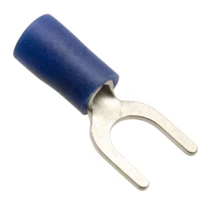 KST Geïsoleerde Vorkkabelschoen Blauw Vinyl M6 AWG16-14
