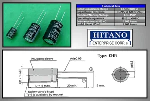 Hitano EHR102M50B 1000uF 50V Electrochemical capacitor