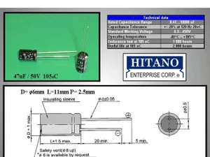 Hitano EHR470M50B 47uF 50V Electrochemical capacitor