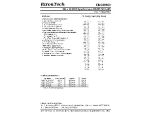 Etron Technology EM6A9160TS-5G SDRAM DDR 8Mx16