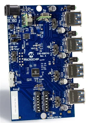 Microchip EVB-USB5744 Scheda di Valutazione Hub Controller USB 3.0 Small Form Factor
