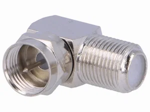 Div FC-020 F-Stekker naar F-Bus R/A Adapter, 90-Graden Hoek, ROHS