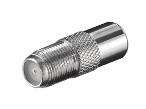 Goobay F-Bus naar Coaxiale Stekker Adapter, 25 mm, RoHS