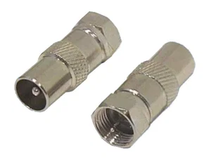 F-Plug to Coaxial Plug Adapter