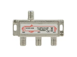 König 3-Weg Richtings-SAT-Splitter, 5-2400MHz, DC-Doorvoer, 10.5dB