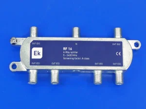 6-Weg F-Type SAT Splitter 5-2450MHz DC Gekoppeld
