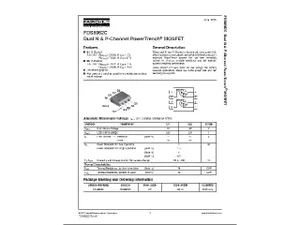Fairchild FDS8962C MOSFET PowerTrench Double Canal N&P 30V 7A/5A SO-8 CMS