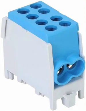 Tracon FLECU-25-16-2K Hoofdstroomkring Aftakklem, 2x25mm², 2x16mm², 101A, Blauw