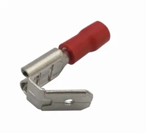 FST-021-RD Semi-geïsoleerde Platte Stekkerbus en Stekker, Rood