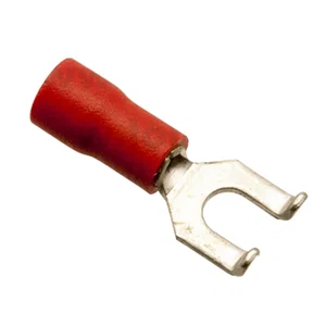 KST FSV1-3.7 Geïsoleerde Vorkkabelschoen, Rood, Vinyl, AWG 22-16