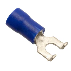 KST FSV2-3-7 Geïsoleerde Vorkkabelschoen, Blauw Vinyl, AWG 16-14, M3.5 Bout