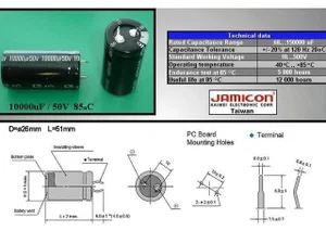 Samwha HC1H109M30045HA 10000uF 50V Electrochemical capacitor