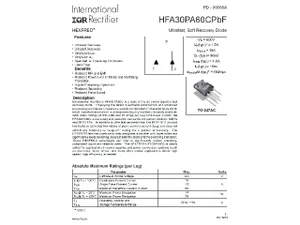 International Rectifier HFA30PA60C 600V 2x15A diode de redressement