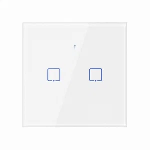 Itead Sonoff TX T2 Interrupteur Mural Sans Fil, WiFi + 433MHz, Blanc, 2 Canaux