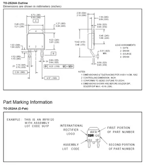 International Rectifier IRFR9120 P-Channel MOSFET 100V 5.6A SMD