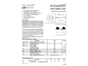 International Rectifier IRFZ46NL Transistor - 55V 53A 0.017 Ohm Standard