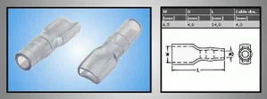 Tracon Electric K1630000 Isolatiehuls 6.3mm, 22mm Lengte, Wit, voor 4mm² Kabel