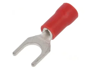 Div K20500512-R Krimpkousvorkterminal, Vertinde Messing Contact, Rood, 0.5-1.5 mm2 Kabeldoorsnede