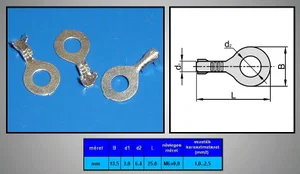 Div K21601010-SN Ringkabelschoen M6 Ongeïsoleerd 0.5-1mm²