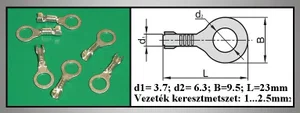 Div K21601025-SN Ringkabelschoen M6 Ongeïsoleerd 1-2.5mm²