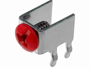 Keystone KEYS-7692-2 Borne à Vis pour PCB 90° 4 Pôles Vis Rouge