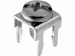 Keystone KEYS-7775 Connecteur Bornier à Vis Basse Hauteur, 4 Bornes, Argent, Filetage UNC6-32