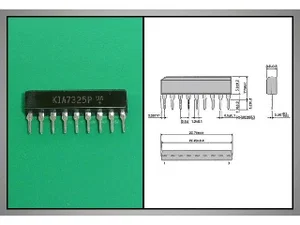 Korea Electronics Semi. KIA7325P Préamplificateur Stéréo avec Muting 9 Broches