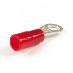 Weitkowitz KR-40100S-M4-RED Krimpkous Ringkabelschoen, 0.5-1.0mm², M4, Rood Geïsoleerd