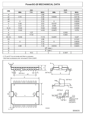 Stmicroelectronics L6376D Quad Intelligent High-Side Power Switch, 0.5A, 9.5-35V, PowerSO-20