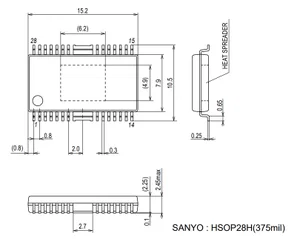 Sanyo LA6548NH 4-Channel BTL Driver IC, HSOP28H, SMT, RoHS