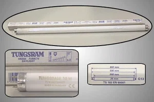 Tungsram LAMP-006060-18D Fluorescent Tube F18W/F865 Cool White 6500K