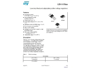 Stmicroelectronics LD1117AS Adjustable 1.2A Régulateur de tension