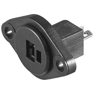 Various Luidsprekerconnector F, Paneelmontage, Soldeeroogjes, Zwart
