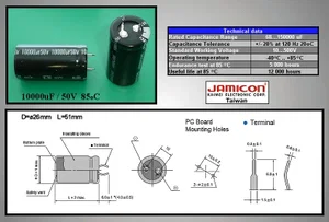 Jamicon LSW103M1HO50-M 10000uF 50V Electrochemical capacitor