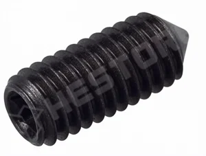 Grano Metrico Bossard M3x5, DIN914, Acciaio Brunito