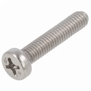 Vite Metrica Bossard M3x5 a Testa Cilindrica Intaglio, DIN84, Acciaio Inox A2