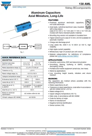 Vishay MAL213819331E3 330uF 100V Electrochemical capacitor