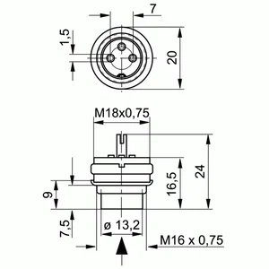 Hirschmann MASEI-3100 Industriële Draad TUCHEL Stekker, Soldeerbaar, 3-polig, Monteerbaar