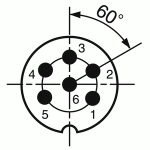 Hirschmann MASEI-6100 6-Polige Tuchel Monteerbare Plug, Grijs, Soldeerbaar