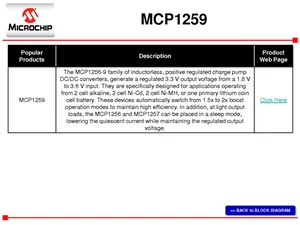 Microchip MCP1259-E-UN Pompe de Charge Fractionnaire, LBO, Bypass, MSOP-10