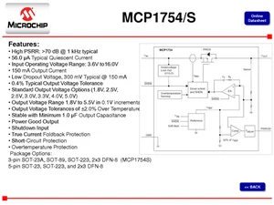 Microchip Technology Inc. MCP1754T-1802E-OT 16V 0.15A Régulateur de tension