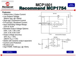 Microchip Technology Inc. MCP1801T-1202I-OT 10V 0.15A Régulateur de tension