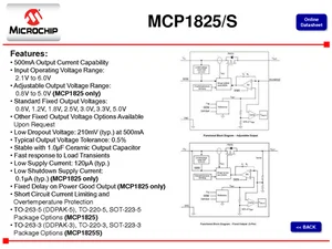 Microchip Technology Inc. MCP1825ST-1802E-EB 1.8V 0.5A Régulateur de tension