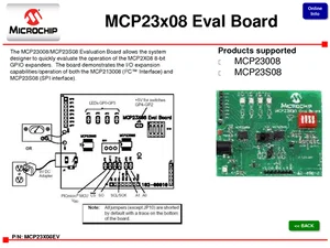 Microchip MCP23X08 Scheda di Valutazione Expander GPIO a 8 bit