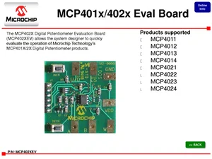 Scheda di Valutazione Potenziometro Digitale Non Volatile Microchip MCP402X